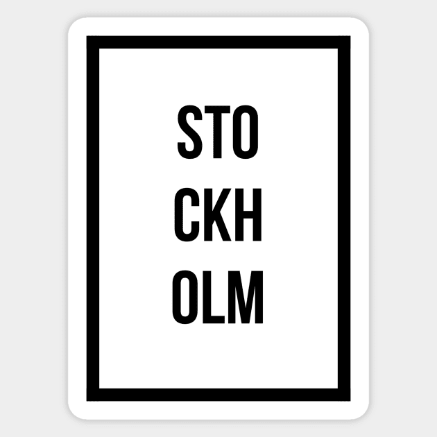 Stockholm Sticker by mivpiv